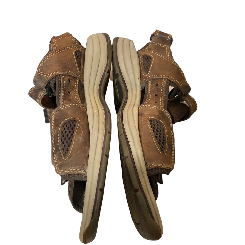 WEST MARINE Men’s Leather Performance Boat Sandals H2O Grip Chocolate Sz 10